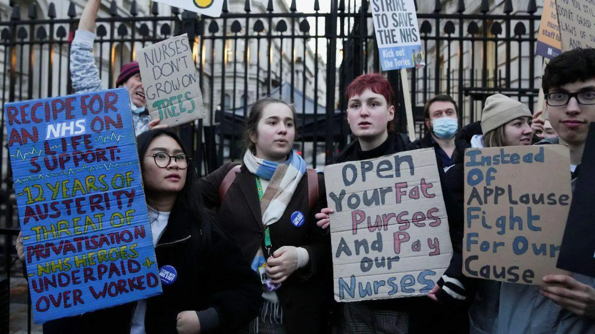 Protestas de enfermeros británicos